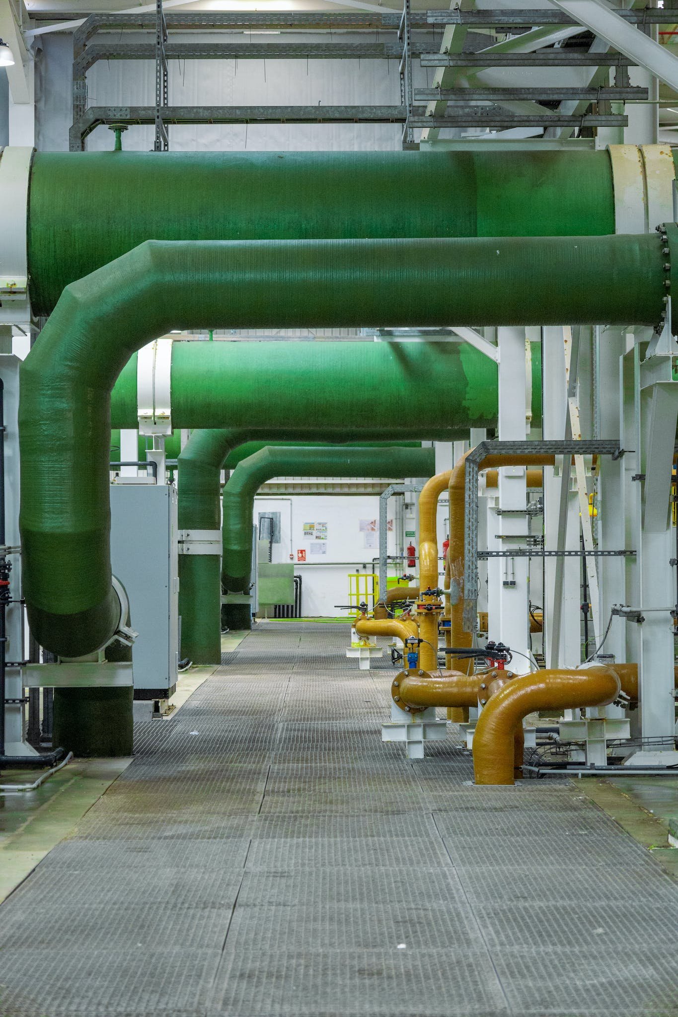 Large Pipes in an Industrial Building